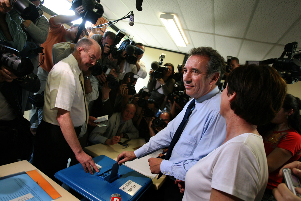 Vote de Francois Bayrou pour les presidentielles.