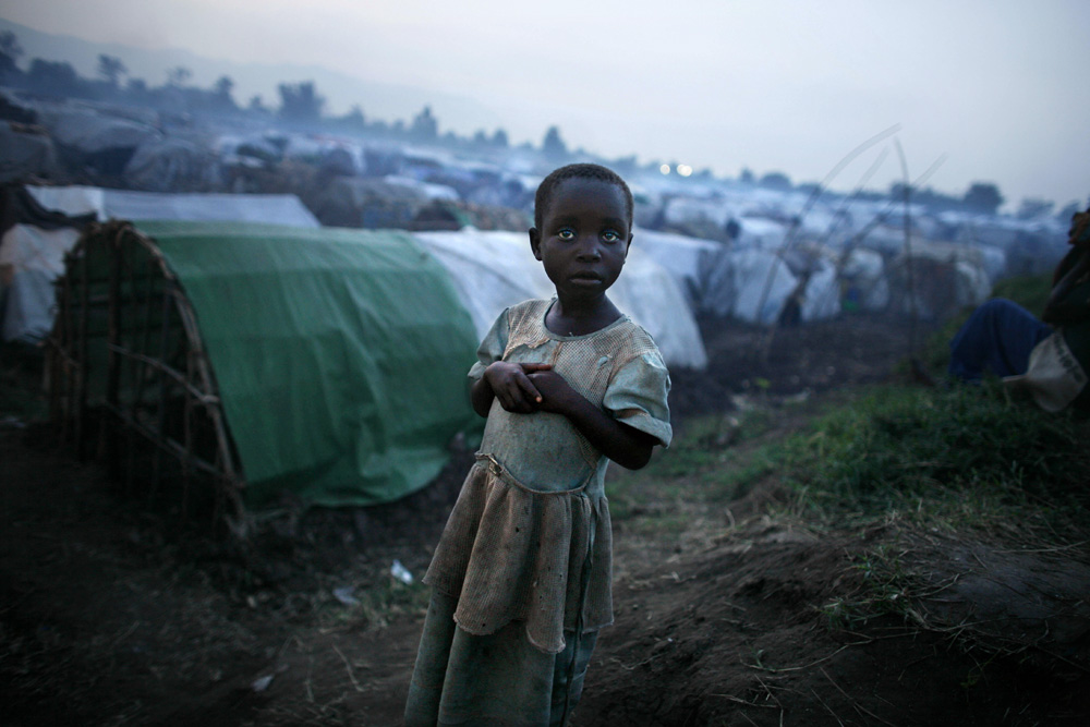 CAMPS DE REFUGIES DE KUTSHURU, A UNE CENTAINE DE KILOMETRES AU NORD DE GOMA (RDC).