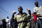 MANIFESTATION CONTRE LA PRESENCE DE LA MINUSTAH, ACCUSEE D'AVOIR PROPAGE LE CHOLERA EN HAITI. thumbnail