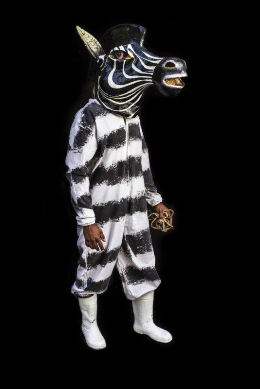 PORTRAITS DE COSTUMES LORS DU CARNAVALE DE JACMEL, HAITI 2016.