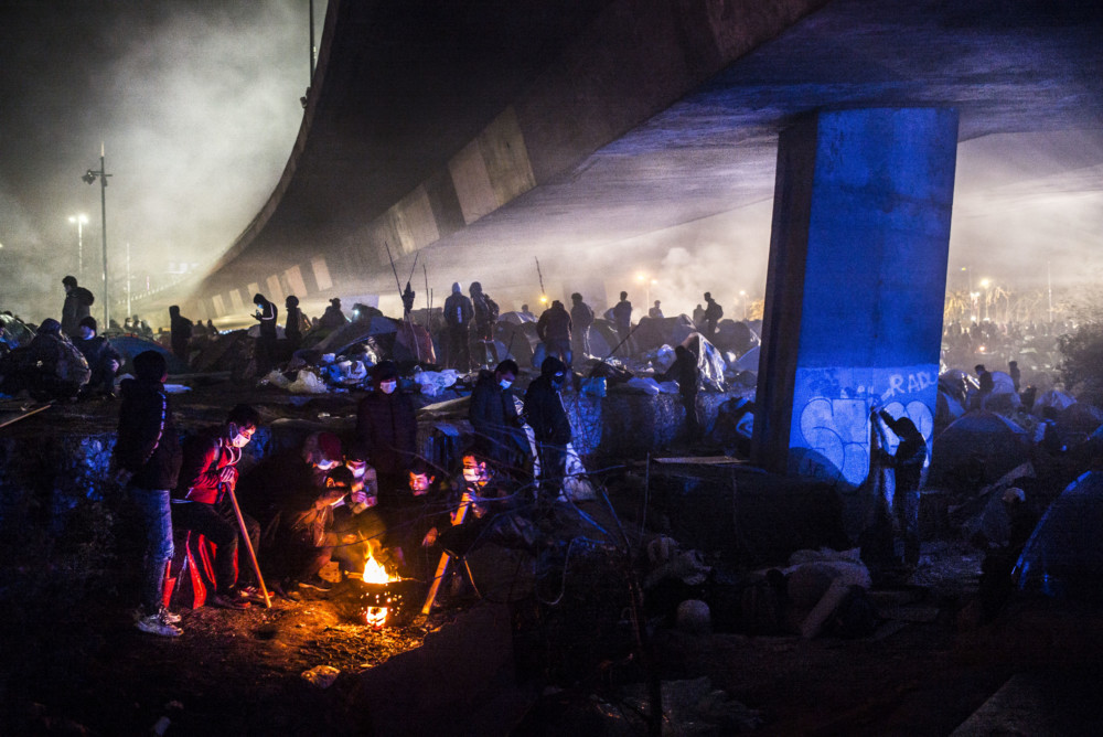 EVACUATION DU CAMP DE MIGRANTS ET REFUGIES DE SAINT-DENIS.