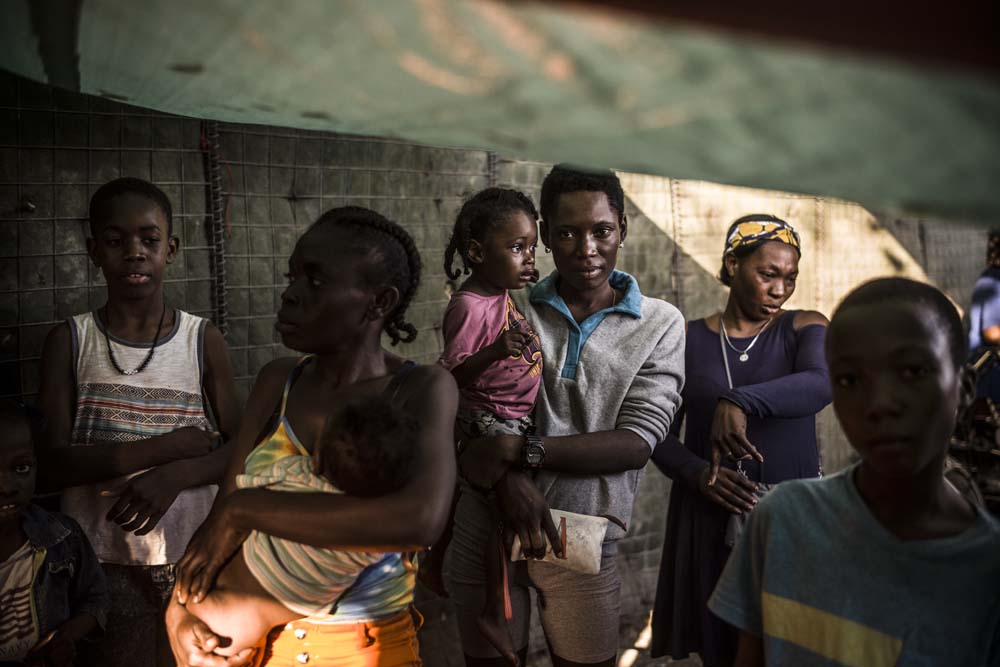 CAMP DE DEPLACES VICTIMES DES VIOLENCES DES GANGS, A PORT-AU-PRINCE.