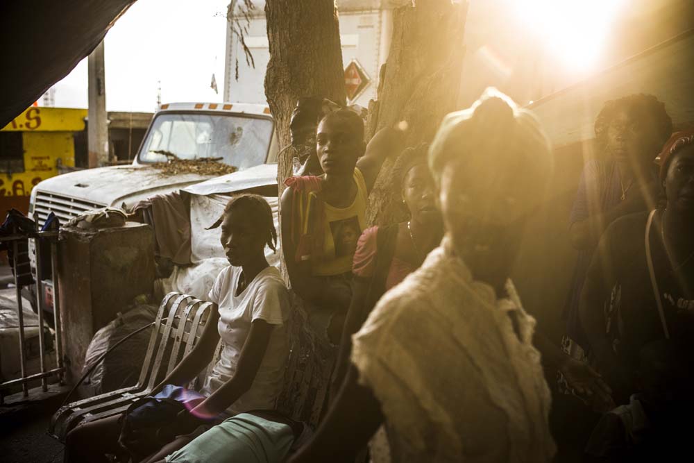 CAMP DE DEPLACES VICTIMES DES VIOLENCES DES GANGS, A PORT-AU-PRINCE.