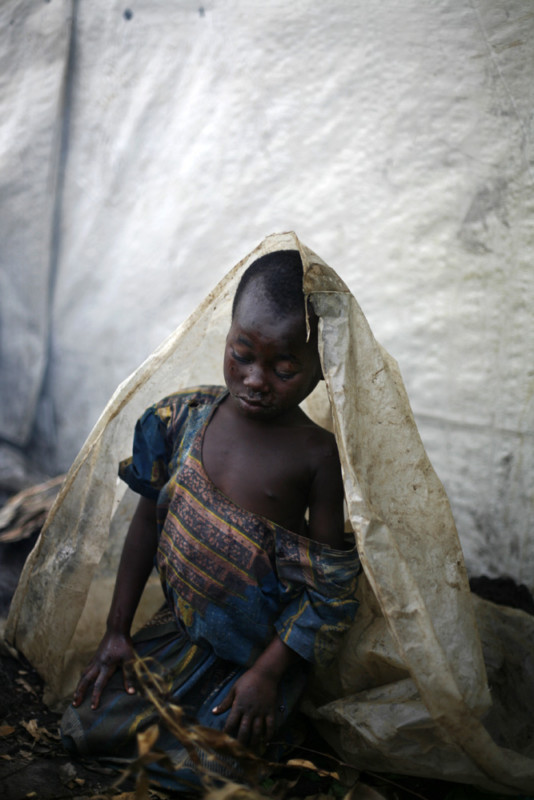 CAMPS DE REFUGIES DE KIBATI, PRES DE GOMA, DANS LA REGION NORD-KIVU DE LA REPUBLIQUE DEMOCRATIQUE DU CONGO..