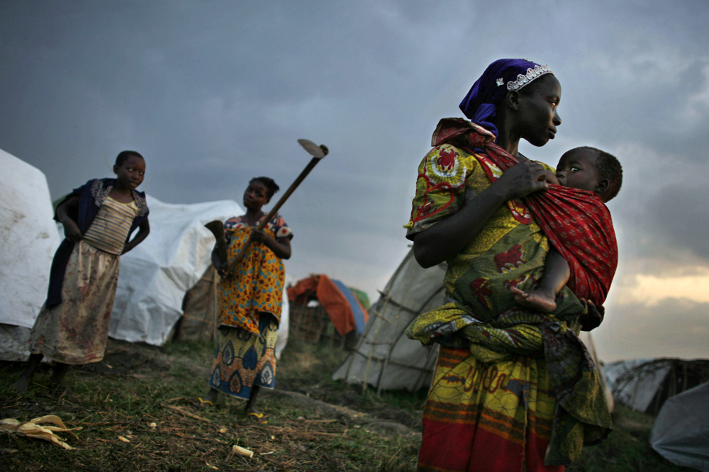 CAMPS DE REFUGIES DE KUTSHURU, A UNE CENTAINE DE KILOMETRES AU NORD DE GOMA (RDC).