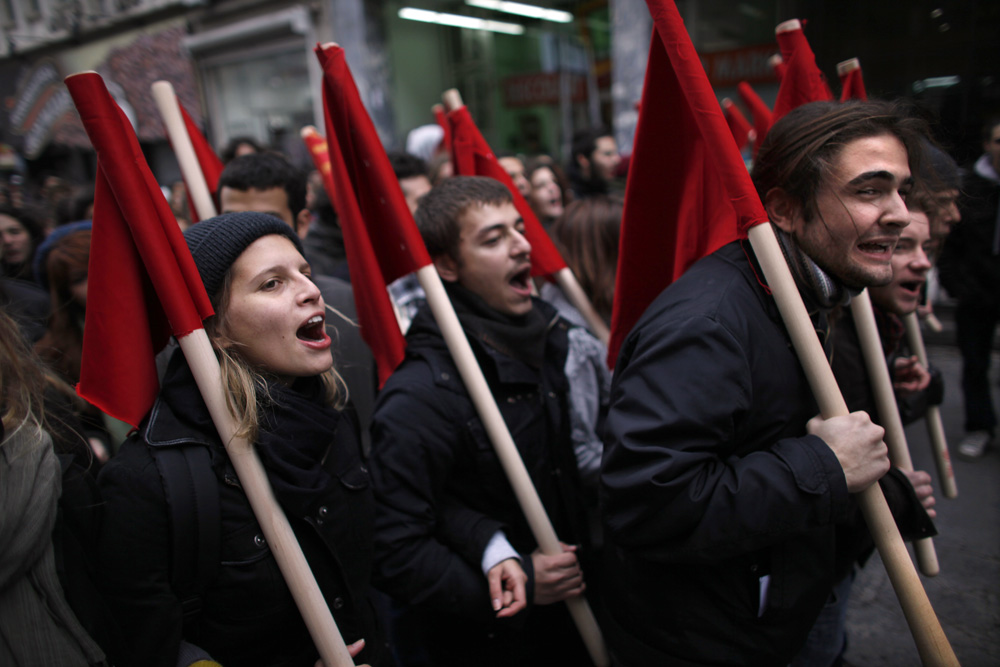 MANIFESTATION DES ETUDIANTS A ATHENES.