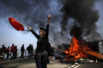 MANIFESTATION LORS DU CONTRE-SOMMET DE L'OTAN A STRASBOURG. thumbnail