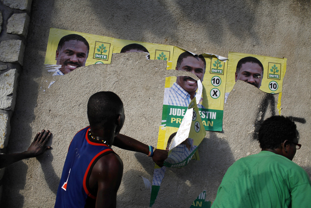 1ER TOUR DES ELECTIONS A PORT-AU-PRINCE, HAITI.