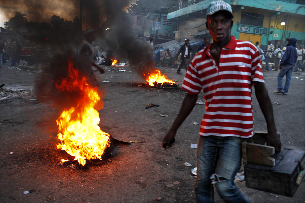 MANIFESTATIONS ET HEURTS DES SYMPATISANTS DU CANDIDAT MARTELLY SUITE AUX RESULTATS DE LA PRESIDENTIELLE.