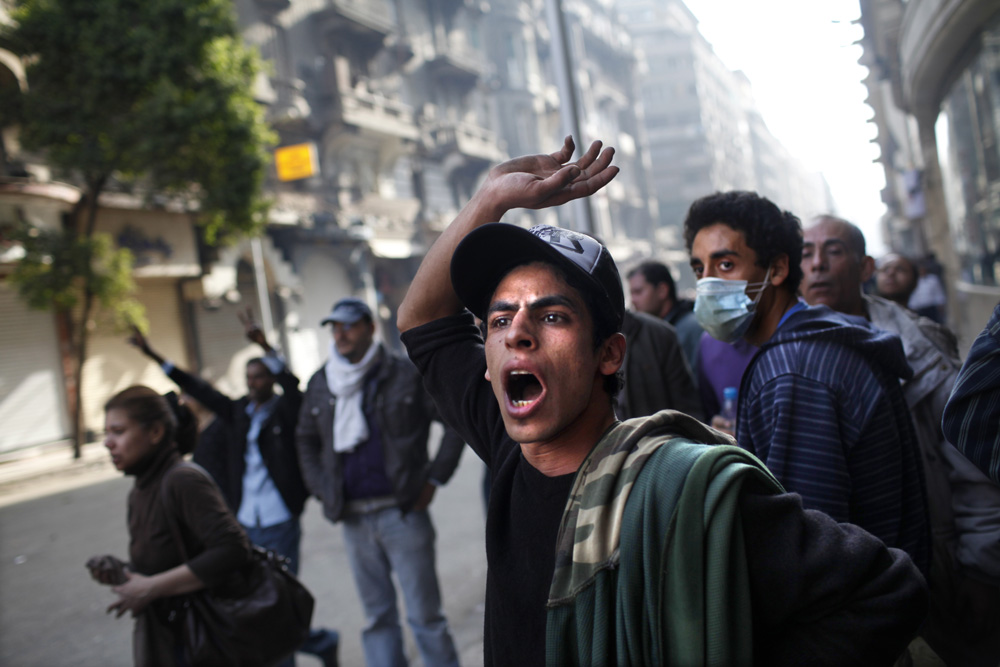 2EME MANIFESTATION AU CAIRE CONTRE LA DICTATURE DU PRESIDENT MOUBARAK.