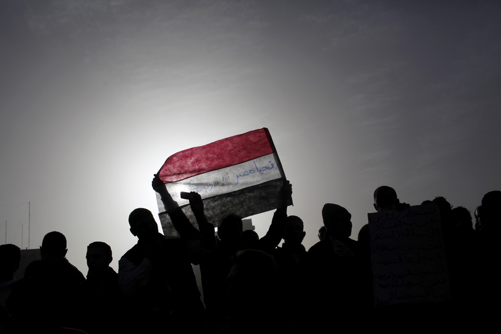 3EME JOUR DE MANIFESTATION AU CAIRE CONTRE LA DICTATURE DU PRESIDENT MOUBARAK.