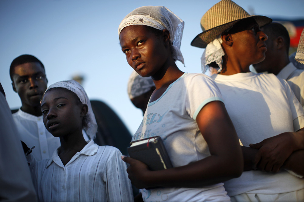 COMMEMORATIONS DU SEISME DU 12 JANVIER 2010, UN AN APRES, A PORT-AU-PRINCE.