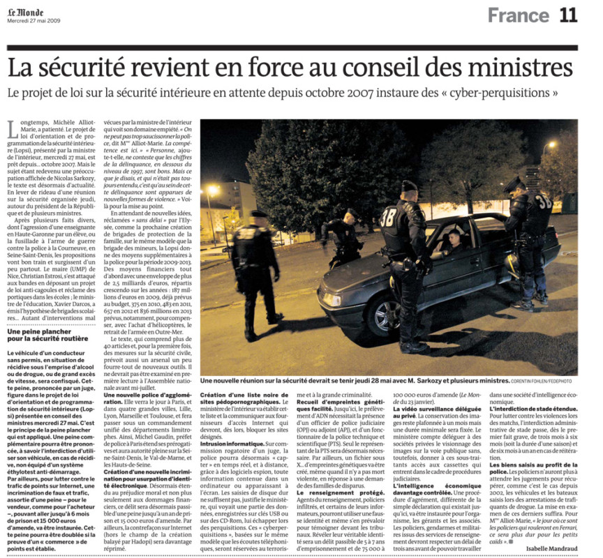 [LE_MONDE_2005 - 11] LE_MONDE_2005/PAGES<11> ... 27/05/09