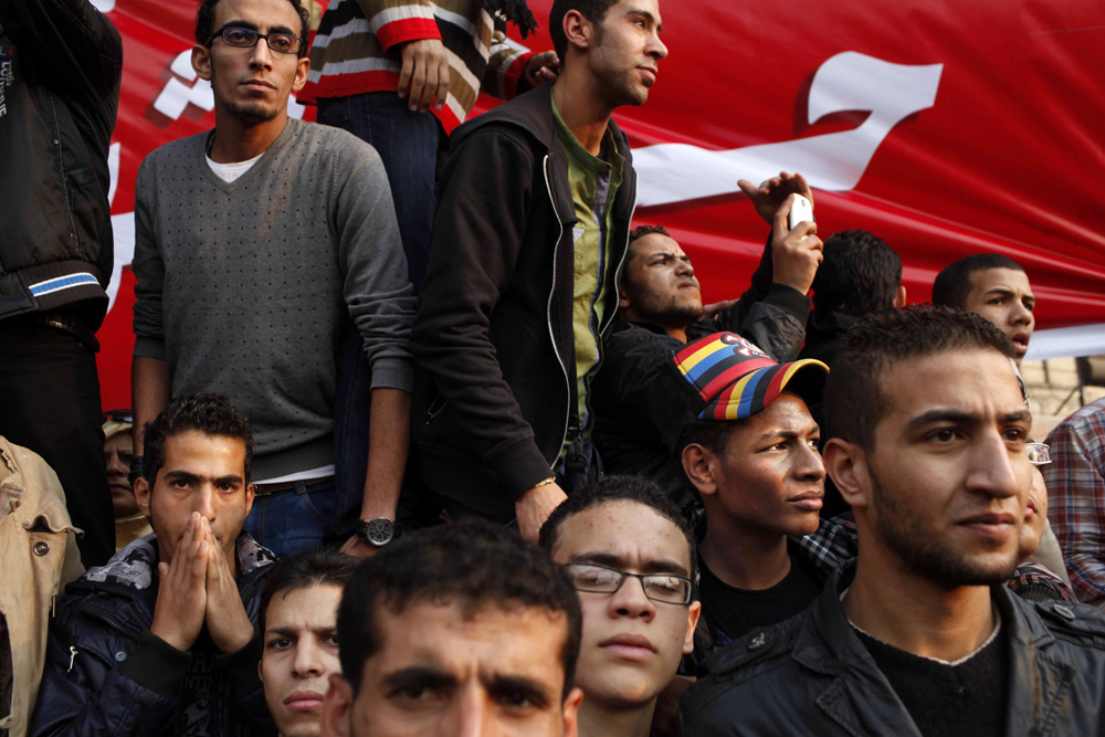 DEMONSTRATION IN TAHRIR SQUARE.