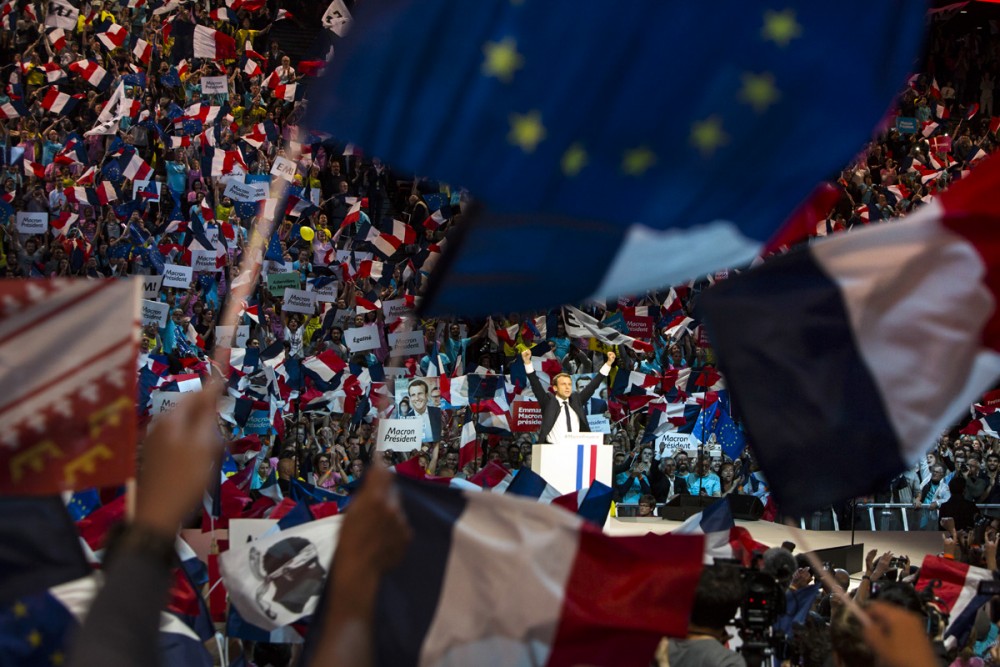 MEETING PRESIDENTIEL D'EMMANUEL MACRON, A PARIS BERCY.