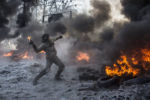 MOUVEMENT DE CONTESTATION PRO-EUROPEEN EN UKRAINE: OCCUPATION DE LA PLACE DE L'INDEPENDANCE A KIEV PAR LES OPPOSANTS AU PRESIDENT IANOUKOVITCH. thumbnail