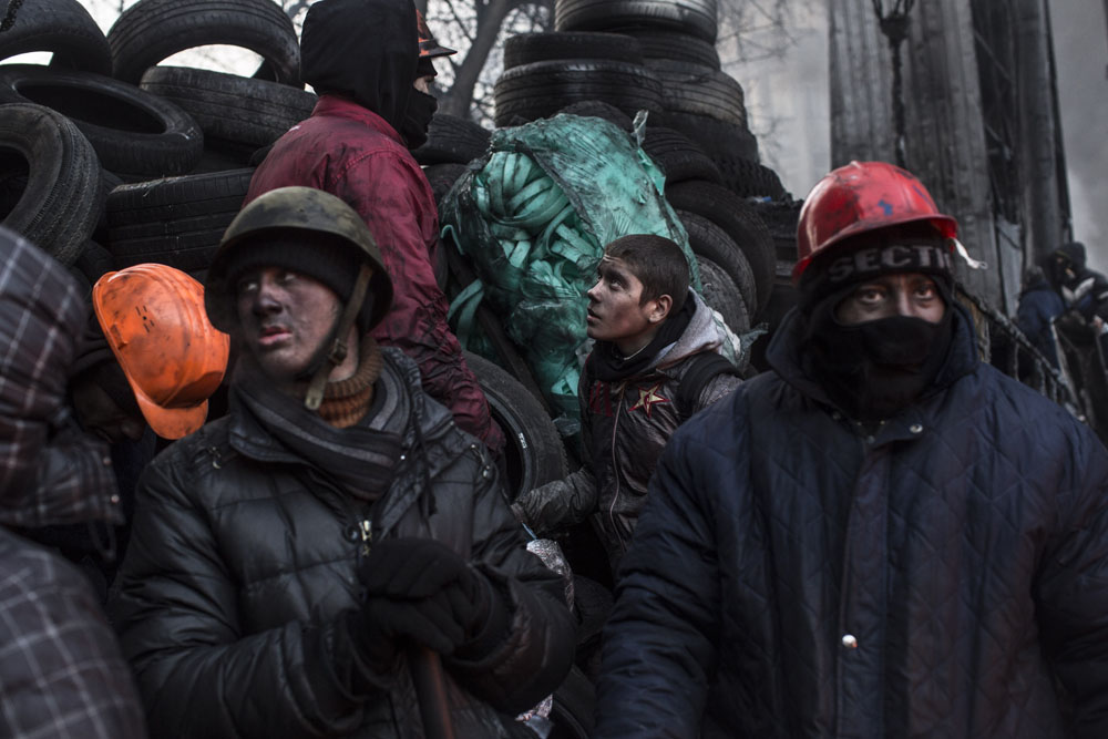 MOUVEMENT DE CONTESTATION PRO-EUROPEEN EN UKRAINE: OCCUPATION DE LA PLACE DE L'INDEPENDANCE A KIEV PAR LES OPPOSANTS AU PRESIDENT IANOUKOVITCH.