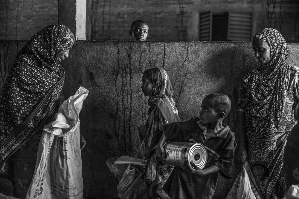 REPORTAGE SUR LA SITUATION ALIMENTAIRE DANS LE CAMP DE GONDJE , AU SUD DU TCHAD.