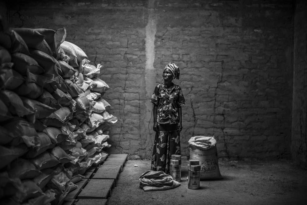 REPORTAGE SUR LA SITUATION ALIMENTAIRE DANS LE CAMP DE GONDJE , AU SUD DU TCHAD.