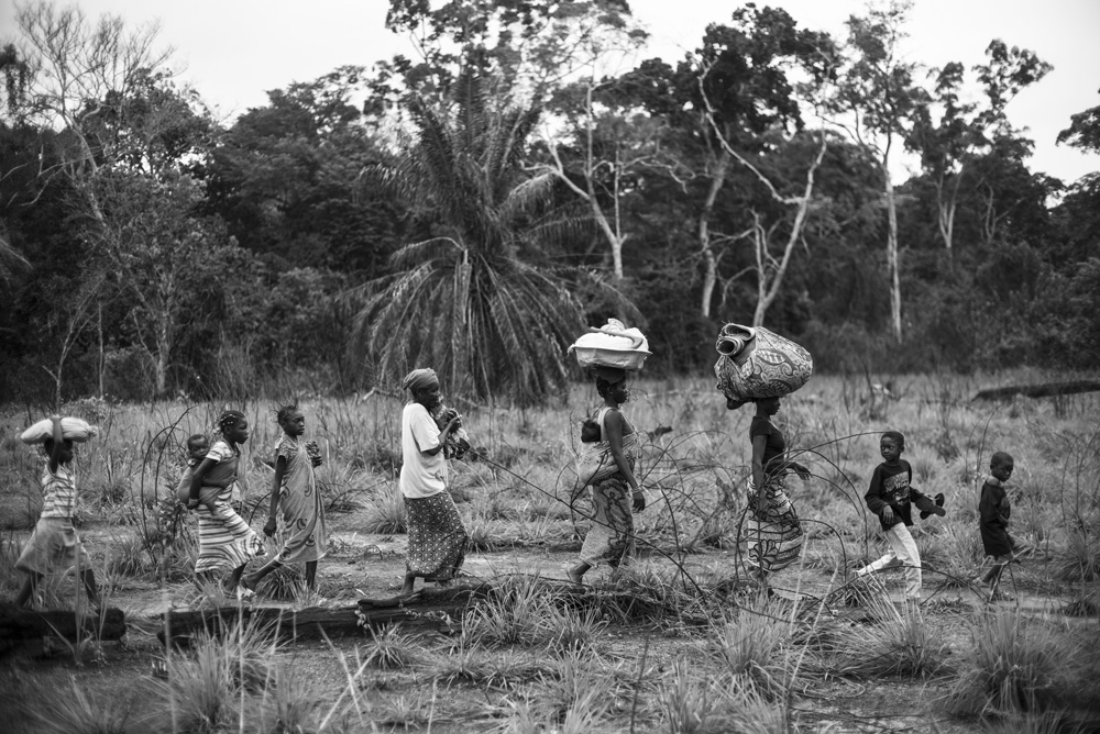 REFUGEES FROM CAR LIVE FROM SEVERAL MONTHS ALONG THE UBANGUI RIVER, IN NORTH CONGO DRC.