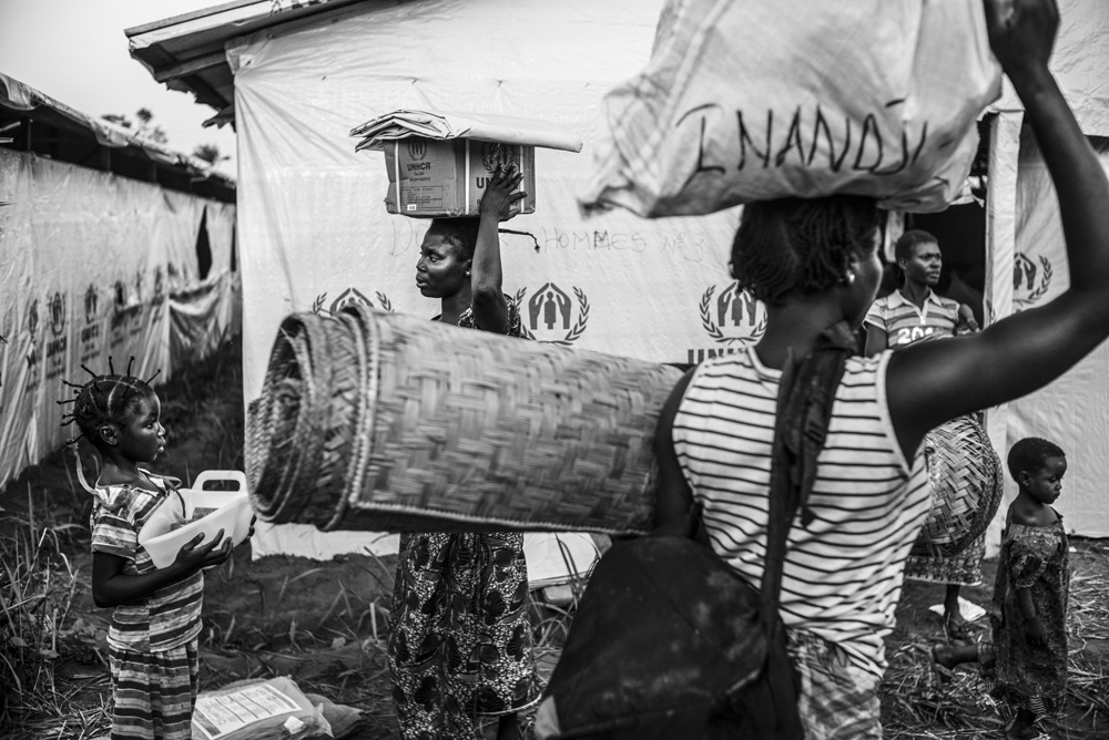 REFUGEES FROM CAR LIVE FROM SEVERAL MONTHS ALONG THE UBANGUI RIVER, IN NORTH CONGO DRC.