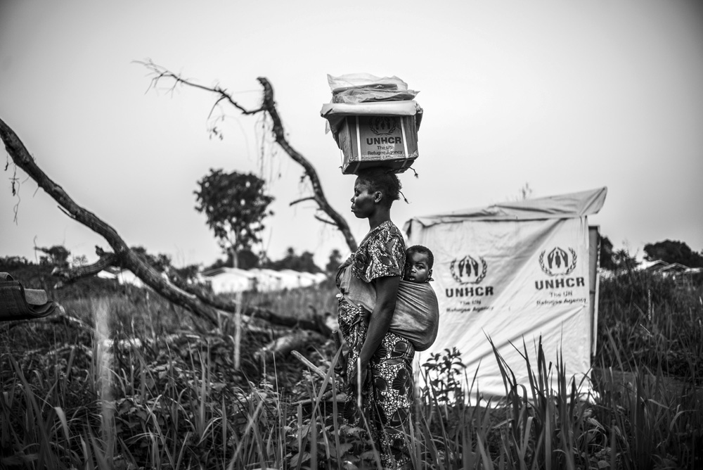 REFUGEES FROM CAR LIVE FROM SEVERAL MONTHS ALONG THE UBANGUI RIVER, IN NORTH CONGO DRC.