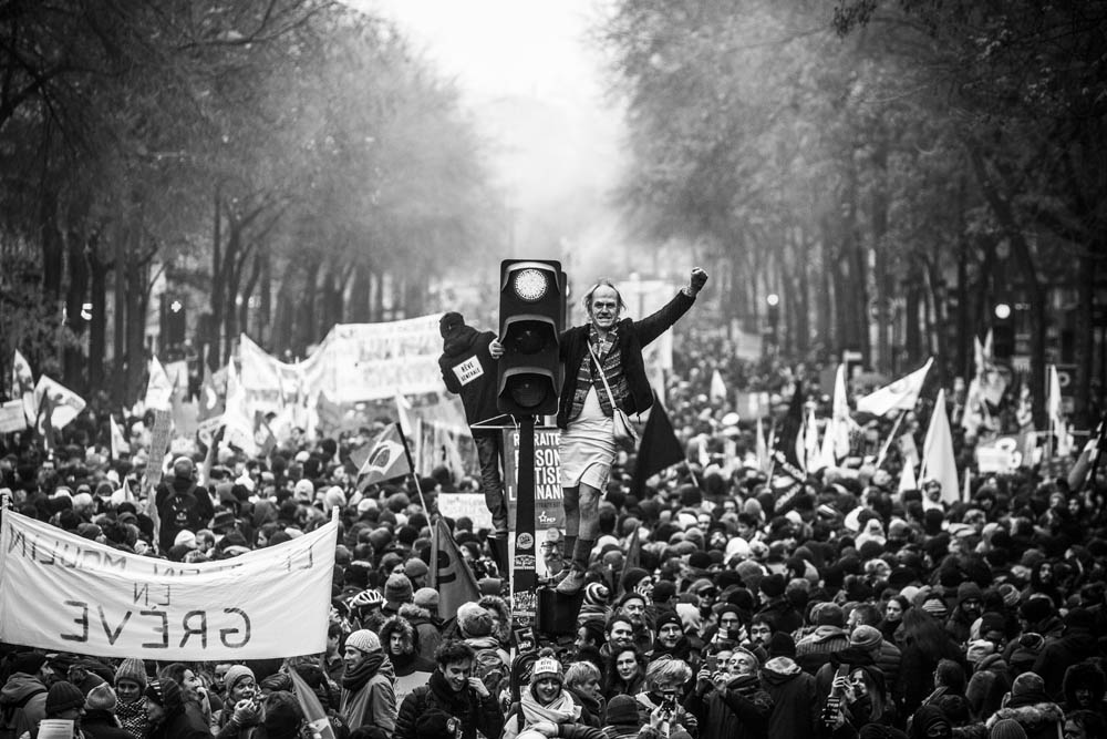 MANIFESTATION CONTRE LA REFORME DES RETRAITES A PARIS.