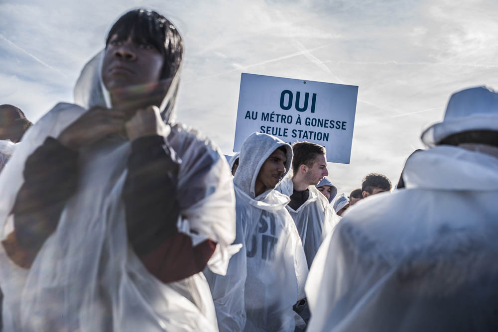 RASSEMBLEMENT A L'APPEL DU COLLECTIF DES VRAIS GENS DE GONESSE, POUR LE PROJET EUROPACITY.