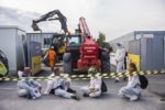 ACTION DE BLOCAGE DU CHANTIER DU GRAND PARIS PAR LE COLLECTIF POUR LES TERRES DE GONESSE. thumbnail