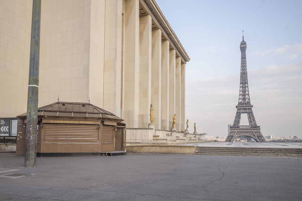 PARIS, VILLE DESERTEE DURANT LE CONFINEMENT DE L'EPIDEMIE DU CORONAVIRUS.