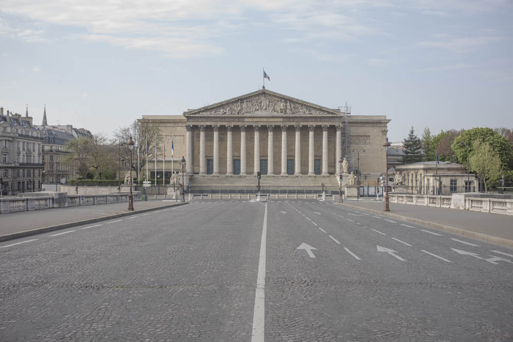 PARIS, VILLE DESERTEE DURANT LE CONFINEMENT DE L'EPIDEMIE DU CORONAVIRUS.