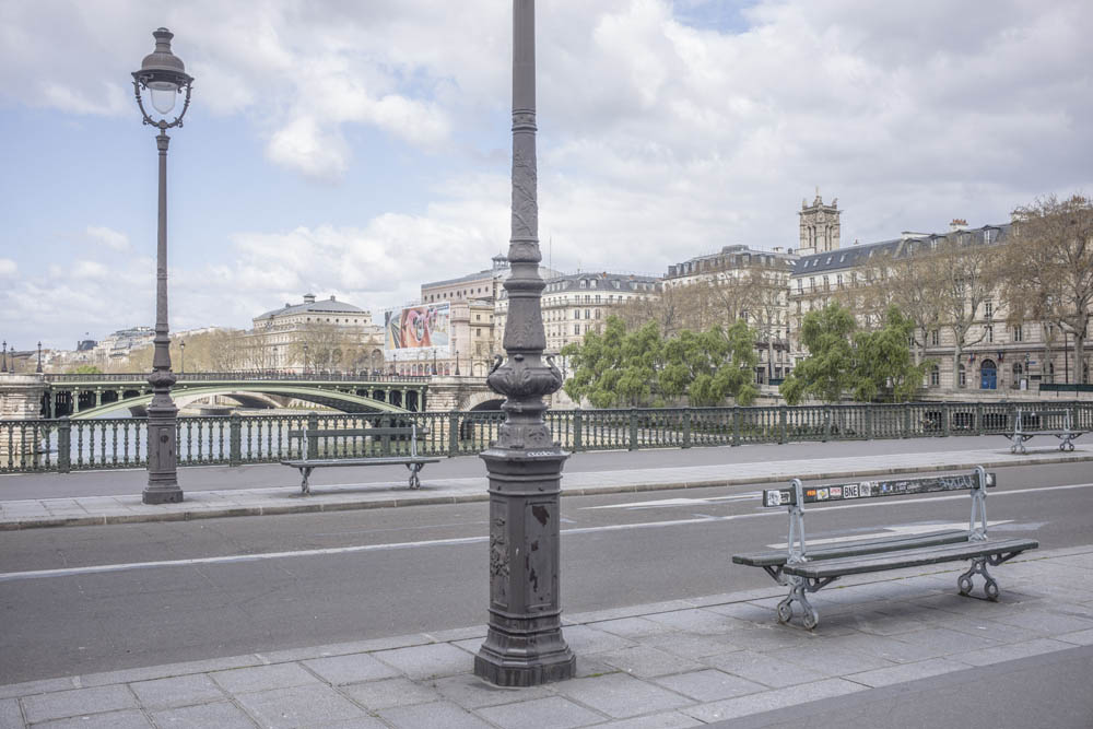 PARIS, VILLE DESERTEE DURANT LE CONFINEMENT DE L'EPIDEMIE DU CORONAVIRUS.