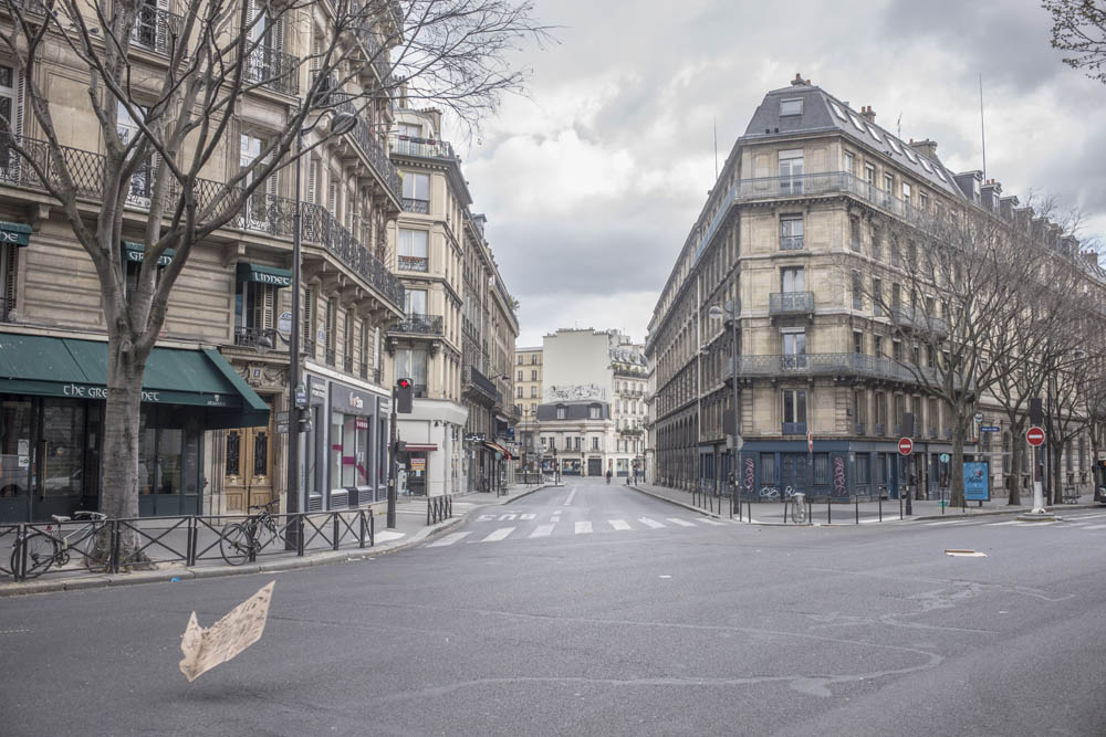 PARIS, VILLE DESERTEE DURANT LE CONFINEMENT DE L'EPIDEMIE DU CORONAVIRUS.