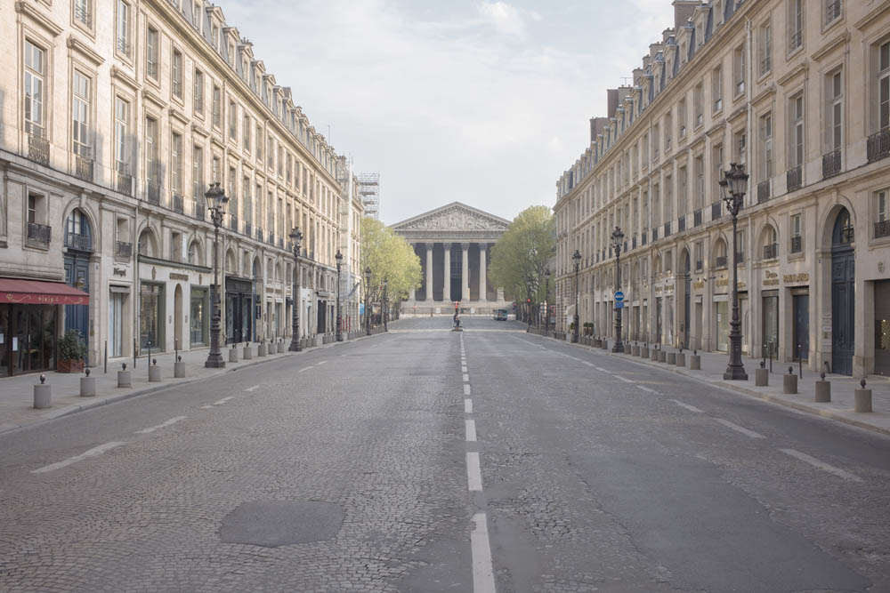 PARIS, VILLE DESERTEE DURANT LE CONFINEMENT DE L'EPIDEMIE DU CORONAVIRUS.