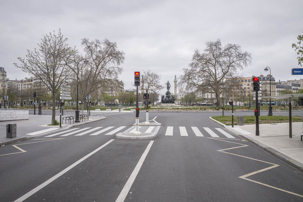 PARIS, VILLE DESERTEE DURANT LE CONFINEMENT DE L'EPIDEMIE DU CORONAVIRUS.