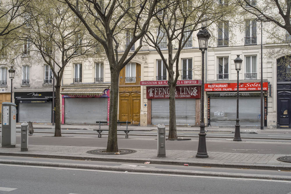 PARIS, VILLE DESERTEE DURANT LE CONFINEMENT DE L'EPIDEMIE DU CORONAVIRUS.