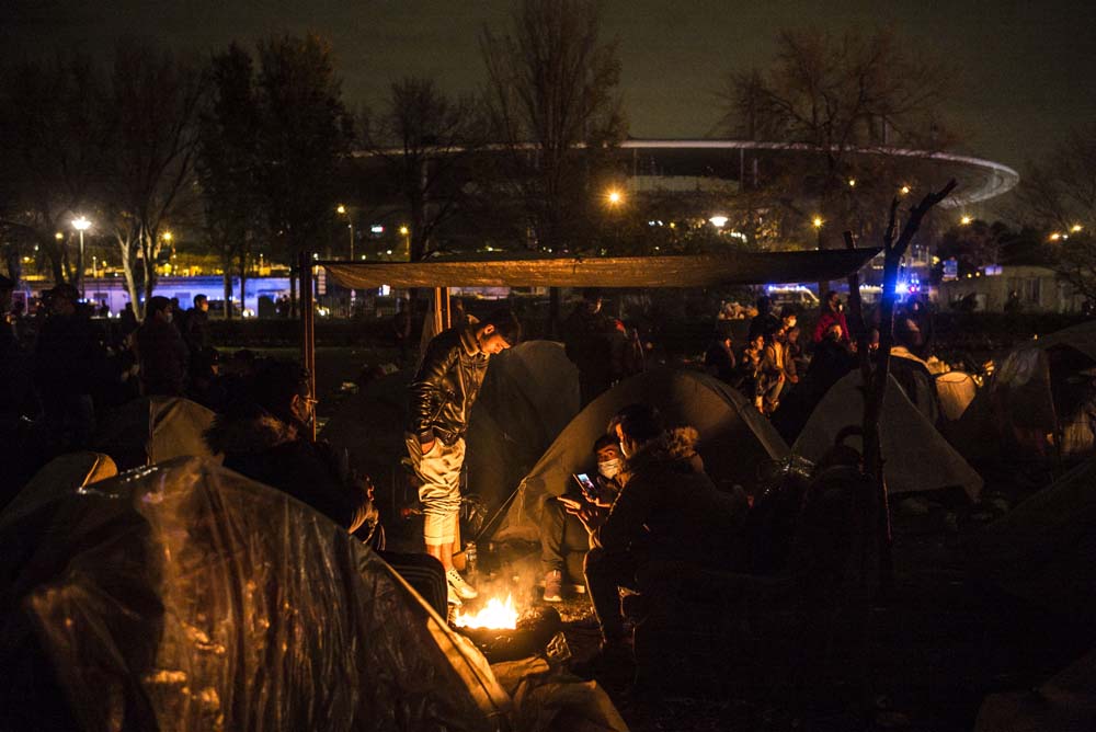 EVACUATION DU CAMP DE MIGRANTS ET REFUGIES DE SAINT-DENIS.