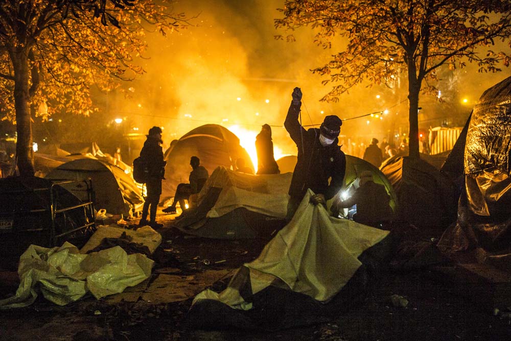 EVACUATION DU CAMP DE MIGRANTS ET REFUGIES DE SAINT-DENIS.