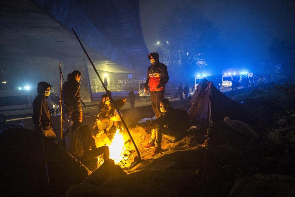 EVACUATION DU CAMP DE MIGRANTS ET REFUGIES DE SAINT-DENIS.