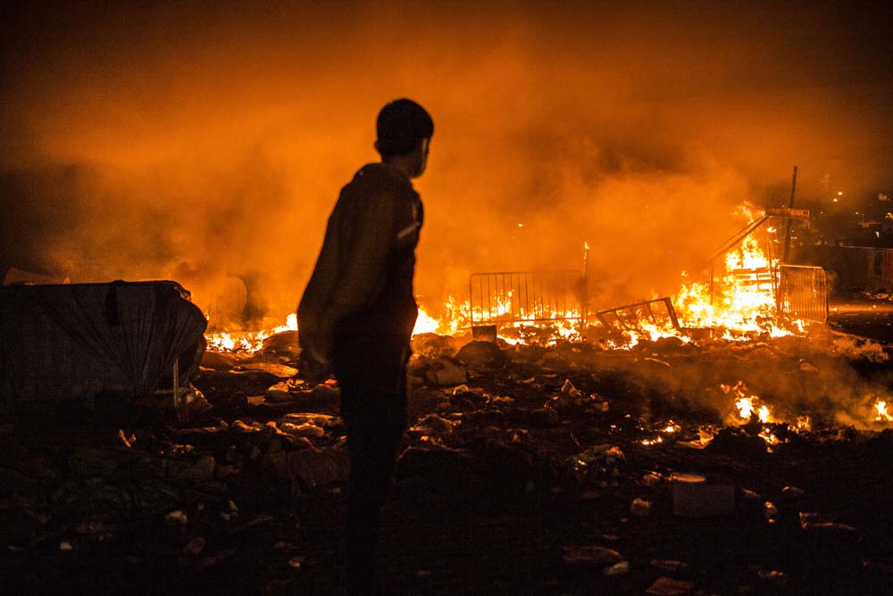 EVACUATION DU CAMP DE MIGRANTS ET REFUGIES DE SAINT-DENIS.