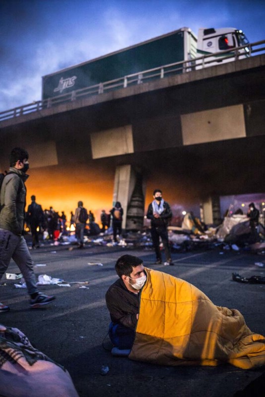 EVACUATION DU CAMP DE MIGRANTS ET REFUGIES DE SAINT-DENIS.