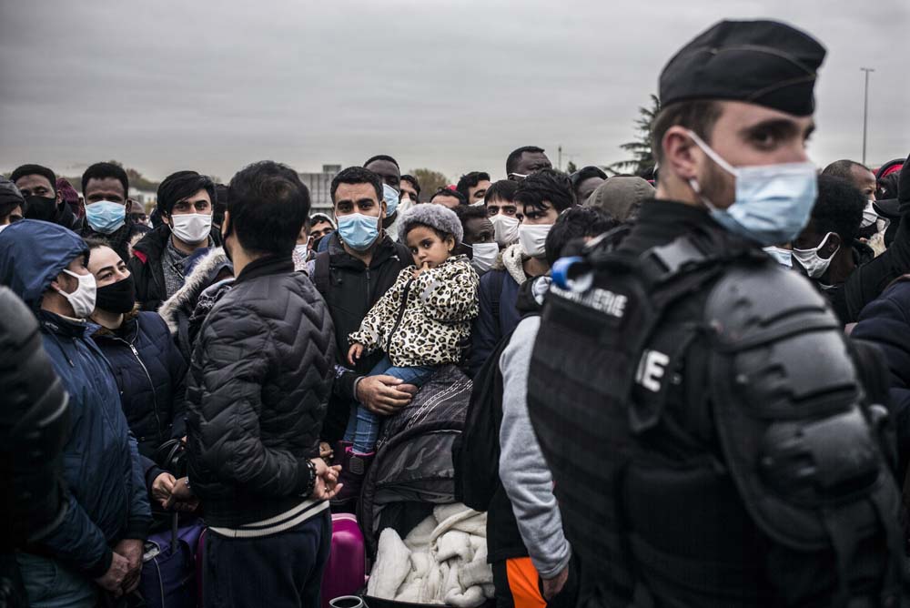 EVACUATION DU CAMP DE MIGRANTS ET REFUGIES DE SAINT-DENIS.