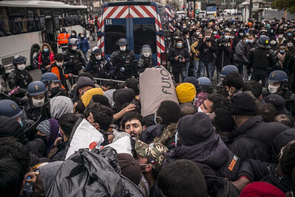 EVACUATION DU CAMP DE MIGRANTS ET REFUGIES DE SAINT-DENIS.