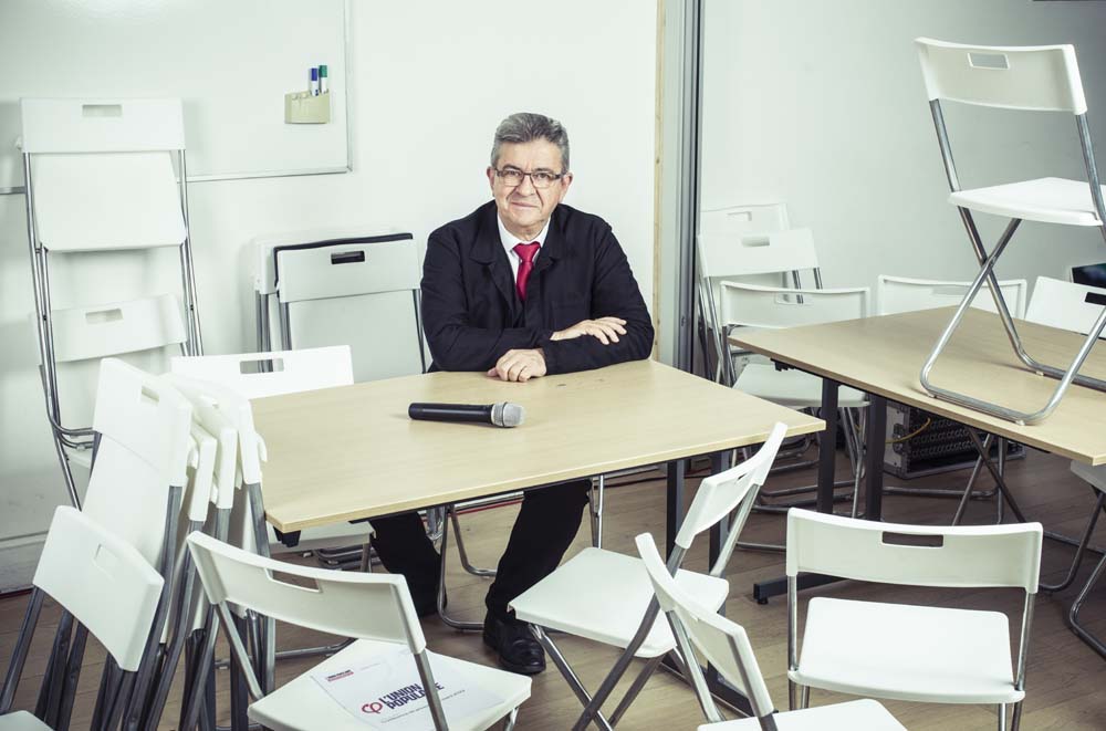 PORTRAIT DE JEAN-LUC MELENCHON, CANDIDAT A LA PRESIDENTIELLE.