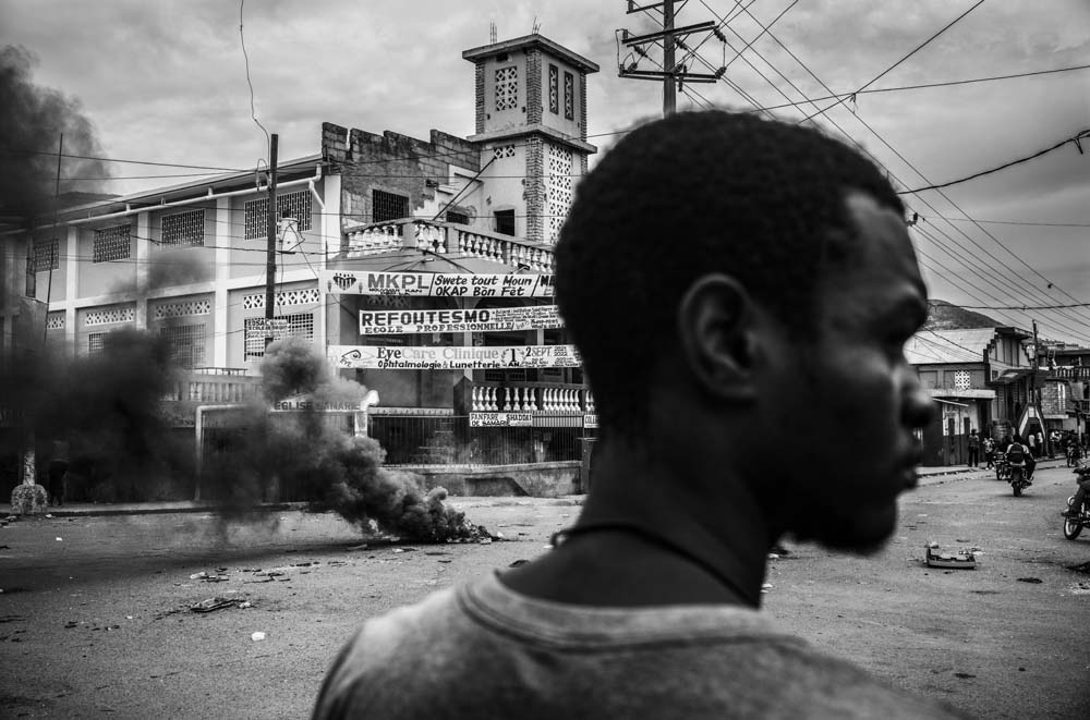 MANIFESTATION CONTRE LA VIE CHERE ET L'INSECURITE AU CAP HAITIEN.